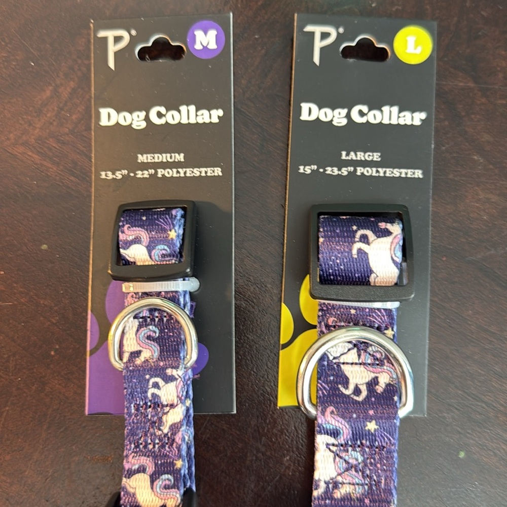 Purple Dog Collar with Unicorn Design - Picture 2 of 3
